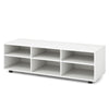 Wooden 6 Storage Compartments TV Cabinet Table TV Stand for TVs up to 55"