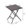Square Garden Plastic Patio Dining Table & Folding Chairs Outdoor Furniture Set