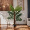 120cm Artificial Palm Tree Potted Green Plant Decor Houseplant in Pot In/Outdoor