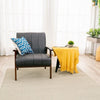Armchair Stylish Living Room Accent Chair Wood Frame Armchair，Artificial Leather