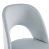 Dining Chair Thick Upholstered Kitchen Chair with Metal Legs Light Grey Set of 2