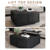Coffee Table with RGB LED Lights Living Room Cocktail Sofa Center Table 2 Tiers