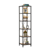 6 Tier Oak Style Shelving Unit Industrial with Details 1740mmH x 400mmW x395mmD