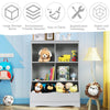 Toy Storage Organizer Childrens Multi-Functional Bookcase Toy Storage Bin-Grey