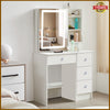 Dressing Table With 4 Drawers Lighted Mirror Makeup Desk Vanity Table Bedroom