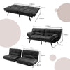 2 Seat Convertible Loveseat Sofa Bed Memory Foam Sleeper Couch 3-level Adjust