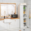 Bathroom Floor Cabinet Freestanding Tall Cupboard W/ Adjustable Shelves 2 Doors