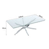 Modern Coffee Table Clear Tempered Glass Living Room Sofa Side End Table X Shape
