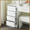 White Dressing Table With LED Lights Mirror 6 Shelves Stool Vanity Makeup Desk