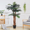 180cm Realistic Artificial Palm Tree Fake Tropical Plant with Pot Indoor Outdoor