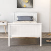 Solid Wooden Bed Frame 3ft 4ft6 Single Double Size Bed Frame Pine Wood in White