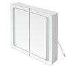 LED Bathroom Mirror Cabinet with Shaver Socket Demister Touch Light Bluetooth