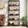 5-Tier Tall Bookshelf, 180cm Open Bookcase Floor Standing Display Shelving Unit