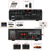 2000W Digital Power Amplifier bluetooth Stereo HiFi Audio 2CH USB SD FM Home Car