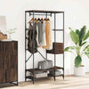 Clothes Rack with Shelves Brown Oak Engineered Wood H5T1