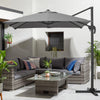 2.5 Meter Cantilever Parasol Garden Patio Banana Umbrella Canopy Outdoor Beach