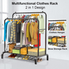 Heavy Duty Clothes Rail Rack Garment Hanging Display Stand Shoes Storage Shelves