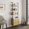 3 Tier Wooden Bookcase Cupboard with Doors Storage Shelving Display Cabinet Unit