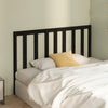 Bed Headboard Black 126x4x100 Solid Wood Pine W8Q3