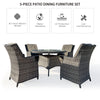 Luxury Garden 4 Seater 115cmx73cm = Round Dining Set - Outdoor Rattan Furniture
