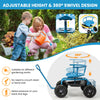 Outdoor Heavy-Duty Gardening Cart w/ 26 cm Tires-Blue