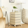 5-Tier Rotating Storage Rack Coffee Tea End Table Shelf Cabinet with Tray Wheels