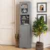 67” Tall Bathroom Cabinet Freestanding Storage Cabinet-Grey