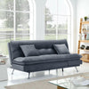 Upholstered 3 Seater Sofa Bed Velvet Recliner Sofabed Clic Clac Soft Padded Seat