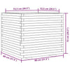 Garden Planter Wax Brown 80x80x72 Solid Wood Pine Y3N5