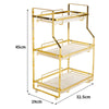 3 Tier Metal Shower Caddy Corner Shelf Bathroom Rack Kitchen Storage Organiser