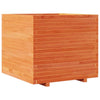 Garden Planter Wax Brown 80x80x72 Solid Wood Pine Y3N5