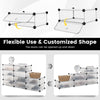 24 Pairs Shoe Storage Cubes Modular Storage Boxes w/Doors Freestanding Shoe Rack
