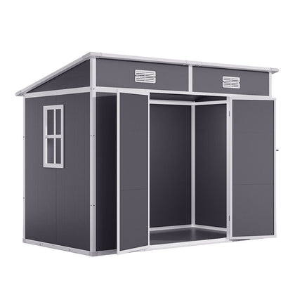 8x4 6x4 5x4ft Large Shed Plastic Garden Tools Bike Storage Shed Outdoor House UK