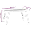 Garden Coffee Table Outdoor Dining Black Powder-coated Steel