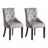 1/2/4/6 Dining Chairs Armchair High Back Linen/Velvet Upholstered Wood Legs Home