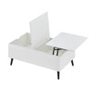 Wooden Lift Up Top Coffee Table With Storage Shelf Living Room Home Office White