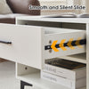White High Gloss Coffee Table 4 Drawers Rectangular Living Room Modern