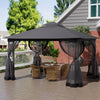 Large Party Gazebo 13x10ft - Weatherproof Mesh Side Panels Included