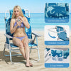 Portable Sand Chairs 2-Pack Beach Chairs with Towel Bars-Blue