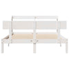 Bed Frame with Headboard White 160x200 Solid Wood Pine K7W5