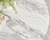 Novara 120cm White Marble Effect Black Leg Table