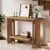 41.34-Inch Console Table with Storage, 2-Tier Rustic Wooden Entryway Sofa Table