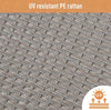 Rattan Garden Furniture Set 7 Seater Dining Table Outdoor Corner Sofa w/Cushions