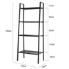 Steel Ladder Shelf 4/5 Tier Storage Rack Bookshelf Shelving Stand Wooden Shelves