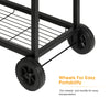 Heavy Duty Large Charcoal Barrel BBQ Grill Garden Barbecue Mini Smoker W/Wheels