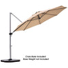 3.3m Patio Offset Cantilever Umbrella Outdoor Round Hanging Market Parasol