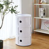 2-5 Tiers Cylindrical Round Storage Cabinet Cupboard Shelf Side End Table Shelf