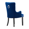 Velvet Pull Door Knocker Studded Dining Kitchen Accent Chairs Luxury Windsor