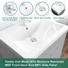 Bathroom Vanity Unit Sink Cabinet Grey Left Hand Basin Cupboards & Square Toilet