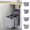 Recycle Waste Bin Sorter Recycling Pull Out Soft Close Kitchen Cabinet Hidden